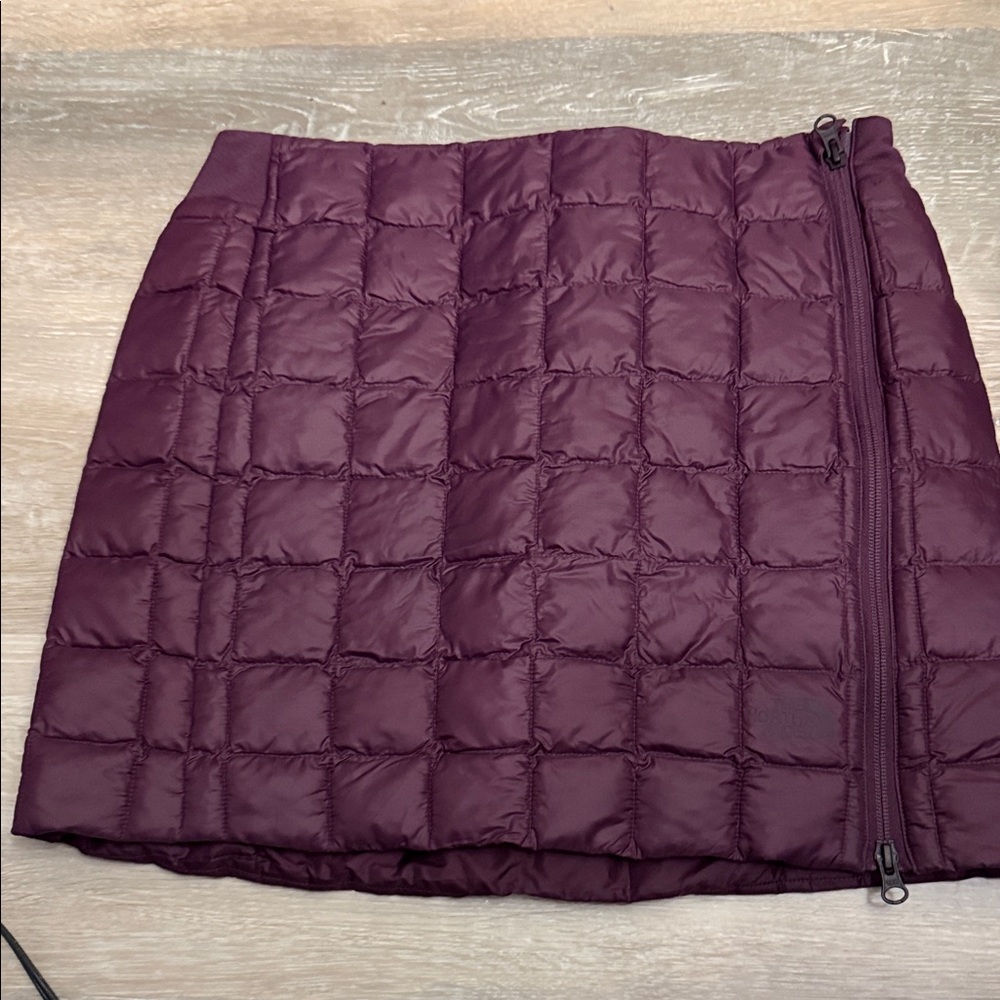 The North Face Quilted Burgundy Mini Skirt